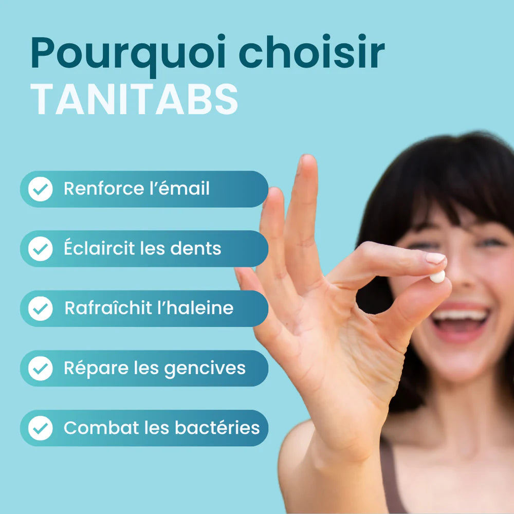 TANITABS – Pastilles de dentifrice reminéralisantes